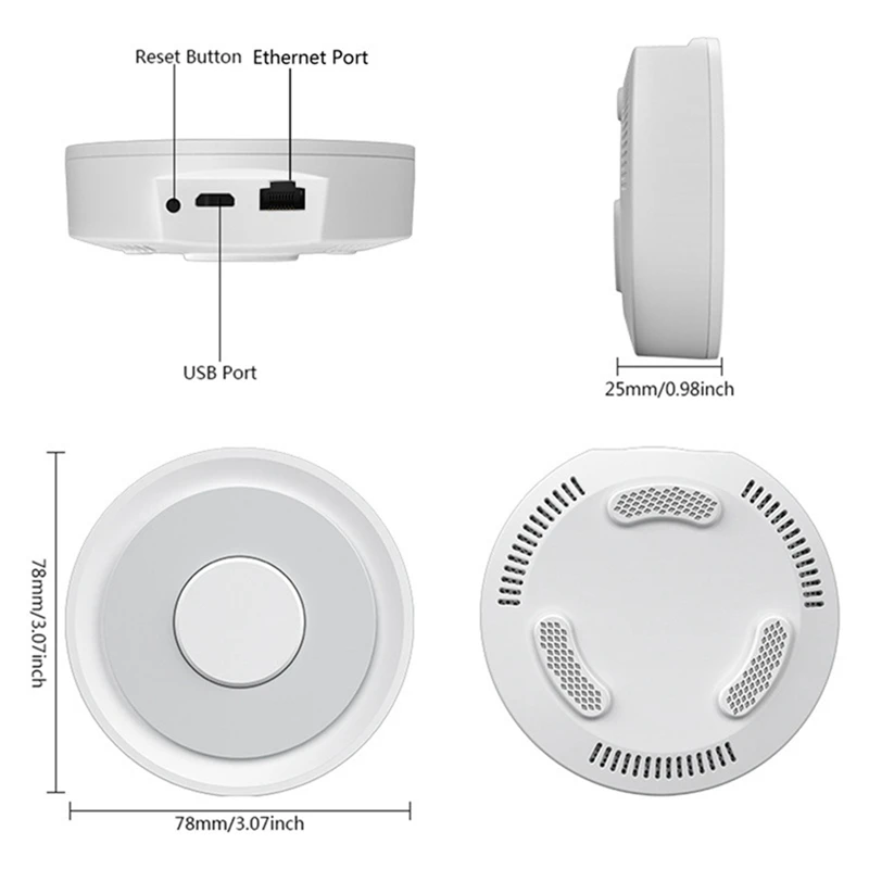 Умный сетевой хаб Homekit, беспроводной Zigbee Bridge Tuya, работает с приложением для умного дома Apple Homekit Alexa Plastic