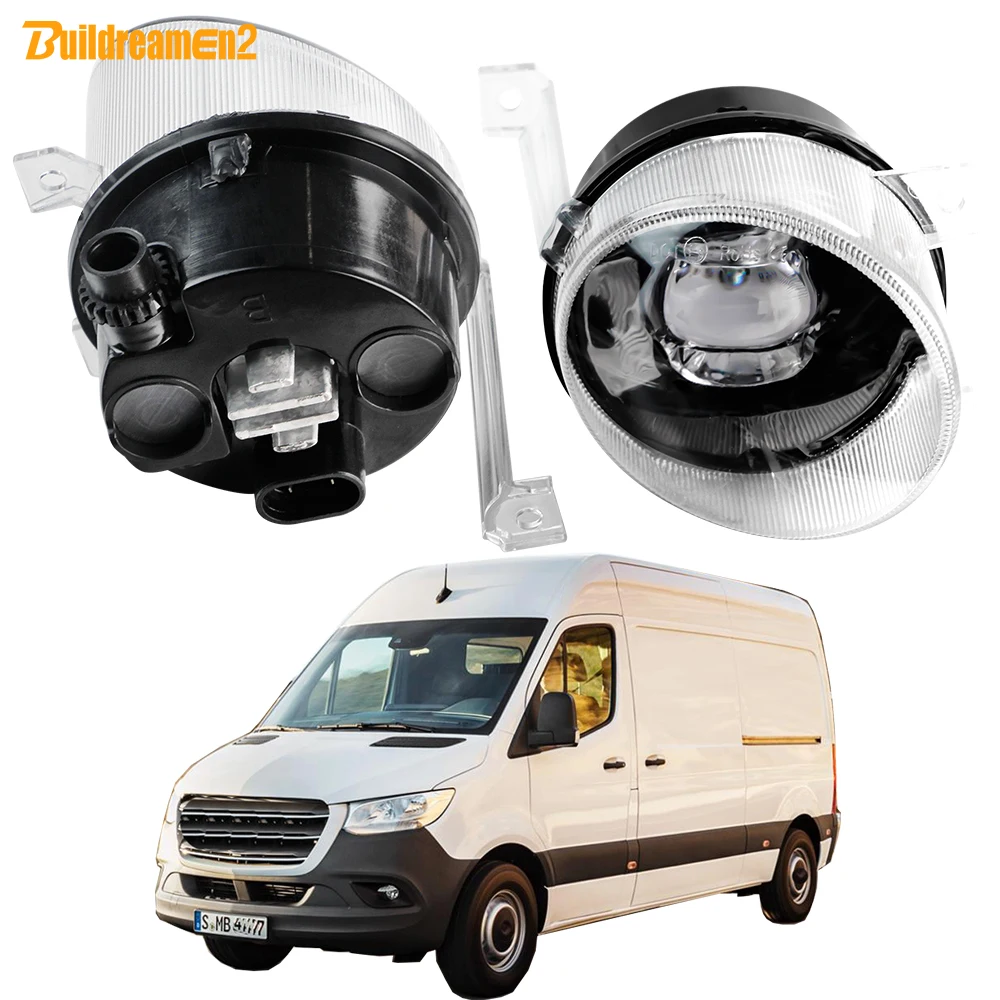 2 Pcs 30W 8000LM Fog Light Assembly Canbus Car LED Lens Fog Lamp For Mercedes Benz Sprinter W907 W910 2019 2020 2021 2022 2023