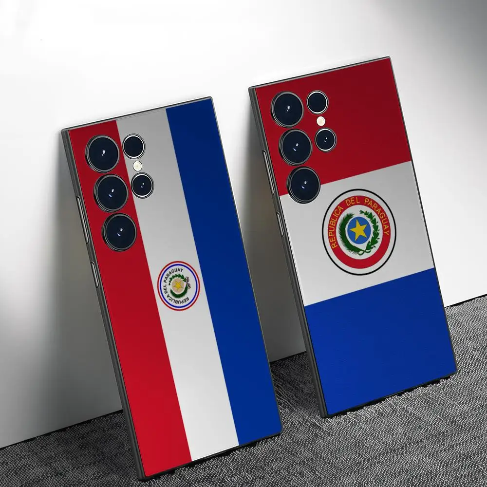 

Paraguay flag Phone Case For Samsung Galaxy S25 S24 S22 S23 Ultra S21 S20 Plus Frosted Full Soft Case