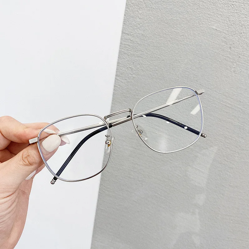 Korean Fashion Style Glasses for Women Square Shape Anti Blue Light Decorative Glasses UV400 Protection Glasses Frame