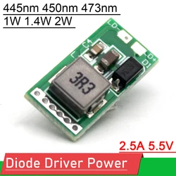 Dioda laserowa LD napęd dzik regulowany prąd płyta sterownicza 1W 1.4W 2W niebieski 445nm 450nm 473nm 5.5V obwód doładowania