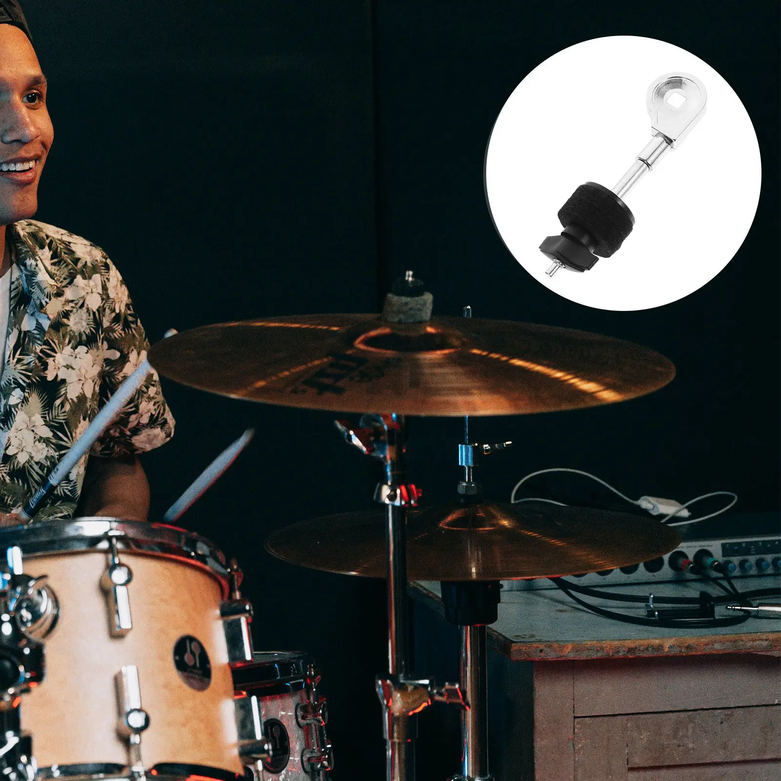 Cymbal Stacker Attachment Lightweight Shock Absorption Easy Installation Replacement for Drum Kit Percussion Instrument Cymbal