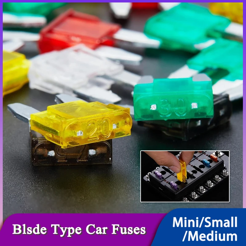 

Car Fuses Automotive Blade Type 1~50A Mini Small Medium 12v DC Automatic Truck Blade Fuse Insurance Insert Auto Accessories