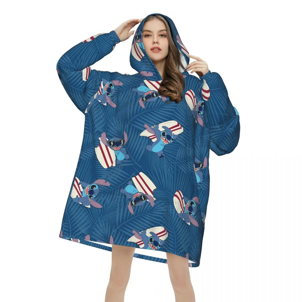 

Одеяло большого размера со стежками, толстовка с капюшоном, длинное флисовое носимое одеяло с капюшоном и большим карманом для женщин и мужчин