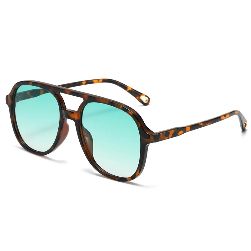 Neue Mode Luftfahrt Sonnenbrille Frauen Großen Rahmen Leopard Grün Brillen Trend Pilot Sonnenbrille Cool Driving Shades UV400 – Detail 6