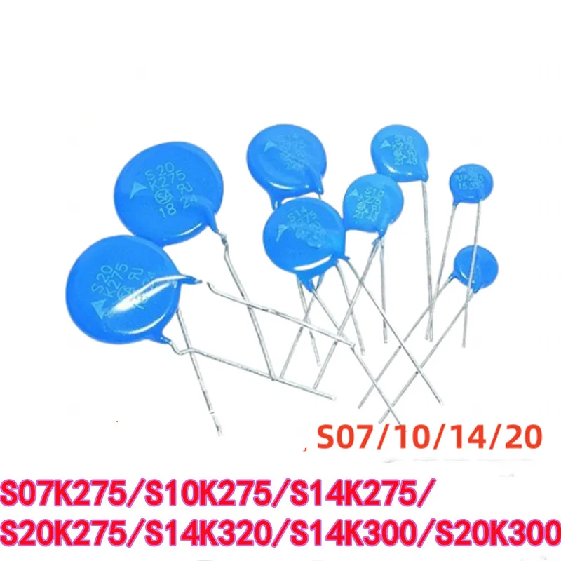 10pcs Through-Hole Varistors S07K275 S10K275 S14K275 S20K275 S14K320 S14K300 7mm/10/14/20mm 275v 300v 320v