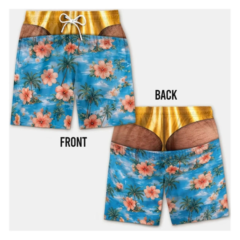 Calções de praia estilo havaiano, engraçados, para festas na praia, essenciais para homens, presentes divertidos e exclusivos para namorados e maridos, shorts de praia.