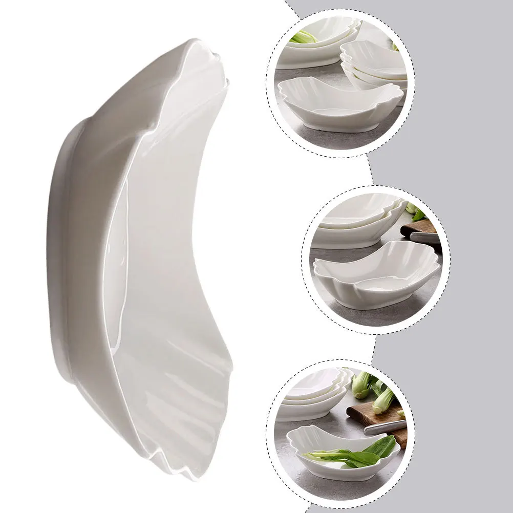 

1Pcs Ceramic Western Food Plate Irregular Design Fruit Salad Dish Dessert Tray for Home Party Favor Gift Display