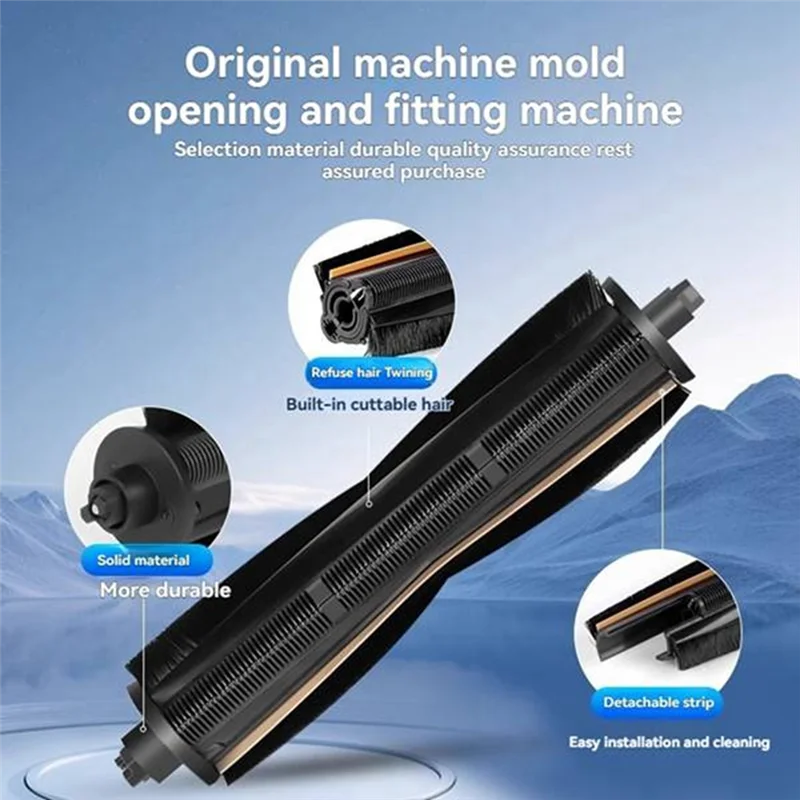 

B97A-Roller Brush Scrape Strip Kit For Dreame X20 Pro/X20 Max/X10/X20/M40/M30S MOVA E30/P50 Pro Ultra Vaccum Attachment
