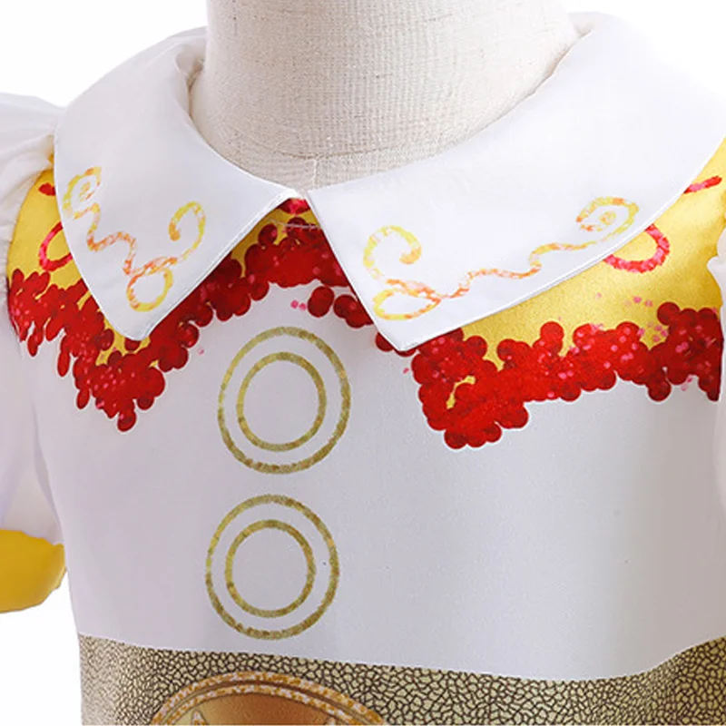 قبعات رعاة البقر الغربية جيسي زي فتاة الكرتون البقرة الفساتين فستان الأميرة + الترتر القوس عقال الاطفال هالوين عيد ميلاد كرنفال الزي