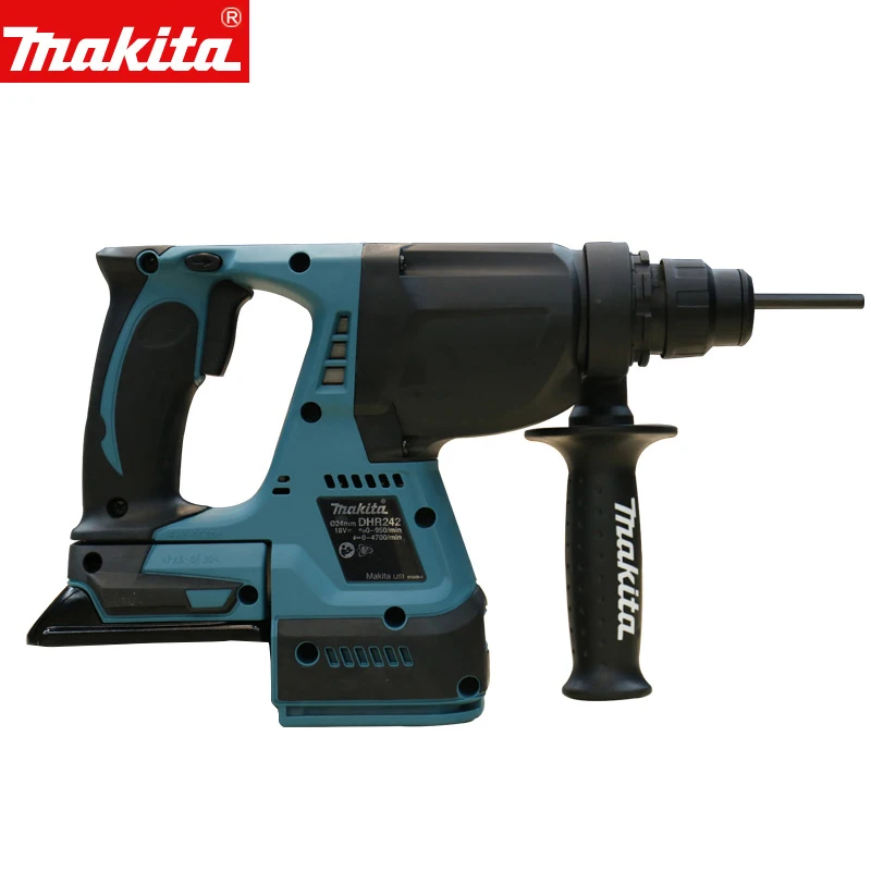 Makita DHR242 18V Brushless Cordless Hammer Drill With DX06 Dust Extraction System Automatic Dust Collector Power Tool Set