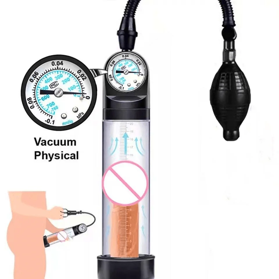 Male Penis Enlargement Pump Physical Penis Pump Cock Extender Pump Dick Trainer Penis Enlarger Vacuum Pump For Men Glans Sex Toy