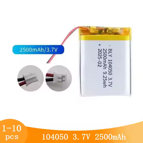 104050 3.7V 2500mAh Polymer Lithium Rechargeable Battery for GPS Navigator Bluetooth Headset PS4 Game Controller Walkie-talkie