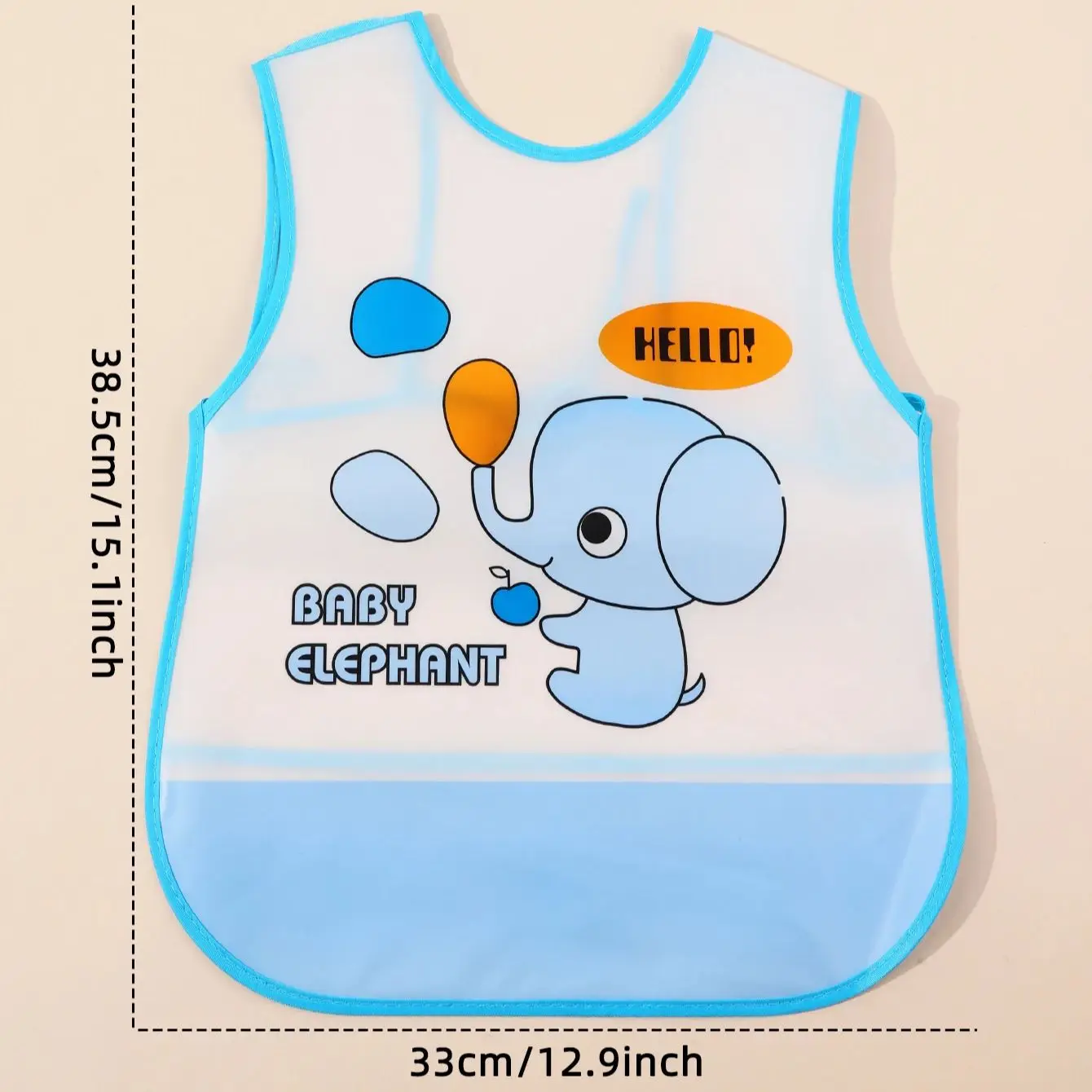 Waterproof Baby Bibs for Infant Toddler Boys Girls Sleeveless Feeding Apron Cartoon Animals Child Kids Bib