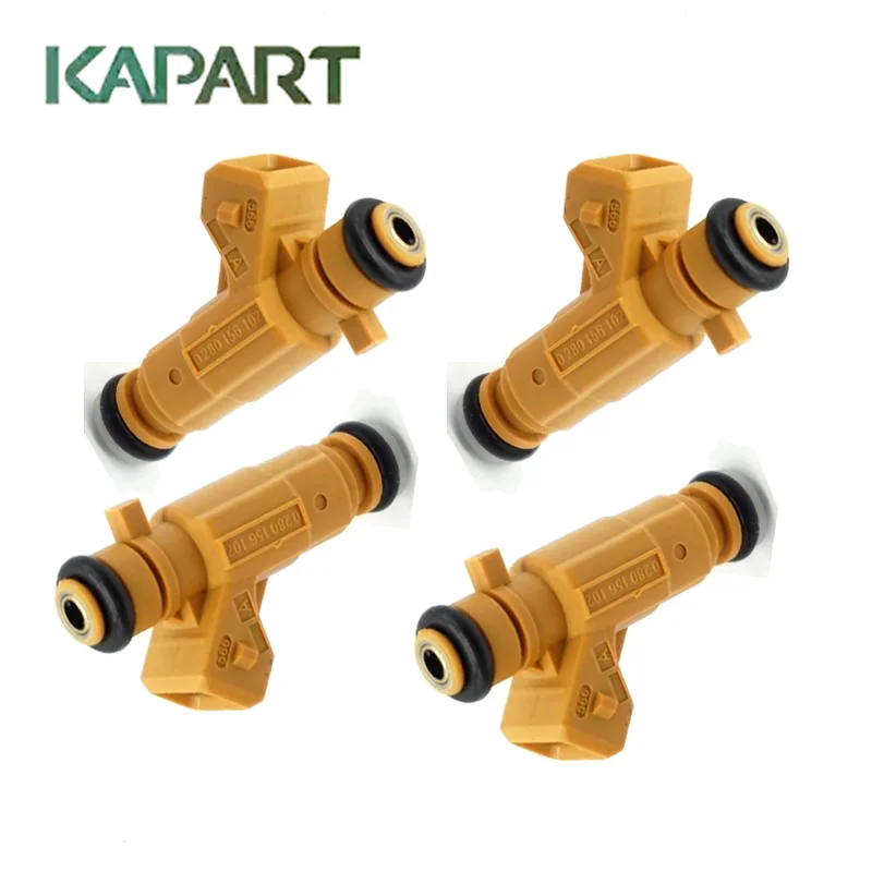 

4 шт. 0280156102 Форсунки топливной форсунки автомобиля подходят для Porsche Cayenne 8CYL Turbo 955 4.5L V8 2003-2006