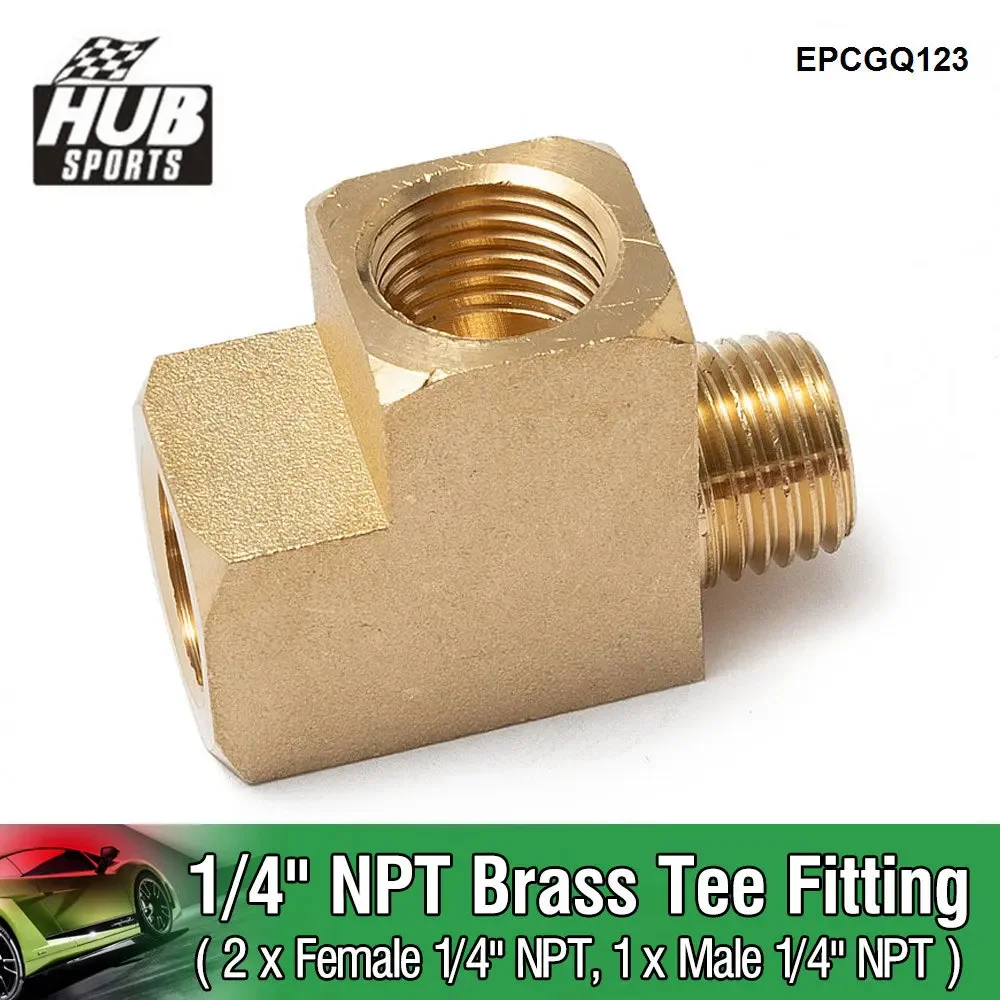 HUB sports Brass Street Pipe Tee 1/4