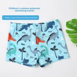 Children's swimming trunks, boys' cartoon polyester boxer shorts, small and medium-sized kidsren's beach hot spring vacation ...