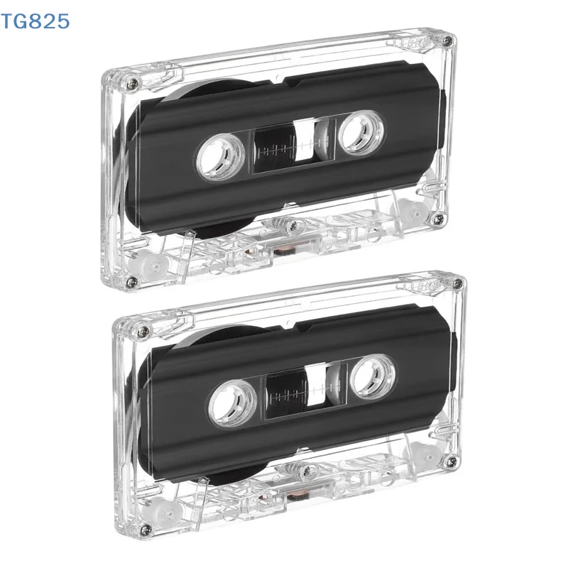 【A】2Pcs Blank Cassette Tapes 60-Minute Durable Audio Recording Retro Design For Teaching Diy Party Messages Speech Music Storage