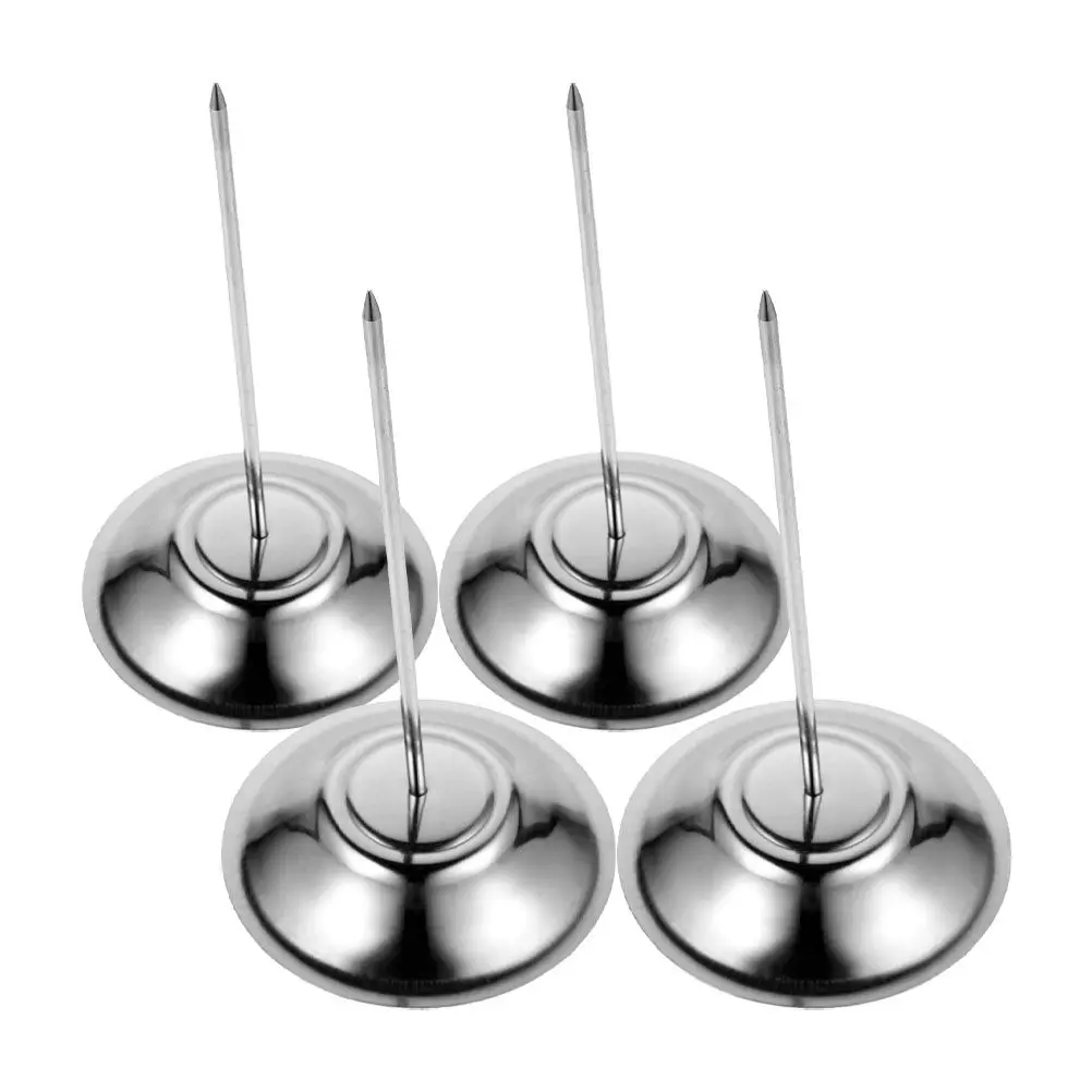 4Pcs Menu Spike Bill Fork Stainless Steel Receipt Holder Paper Organizer for Restaurant Office Desk Memo Sorting Spike