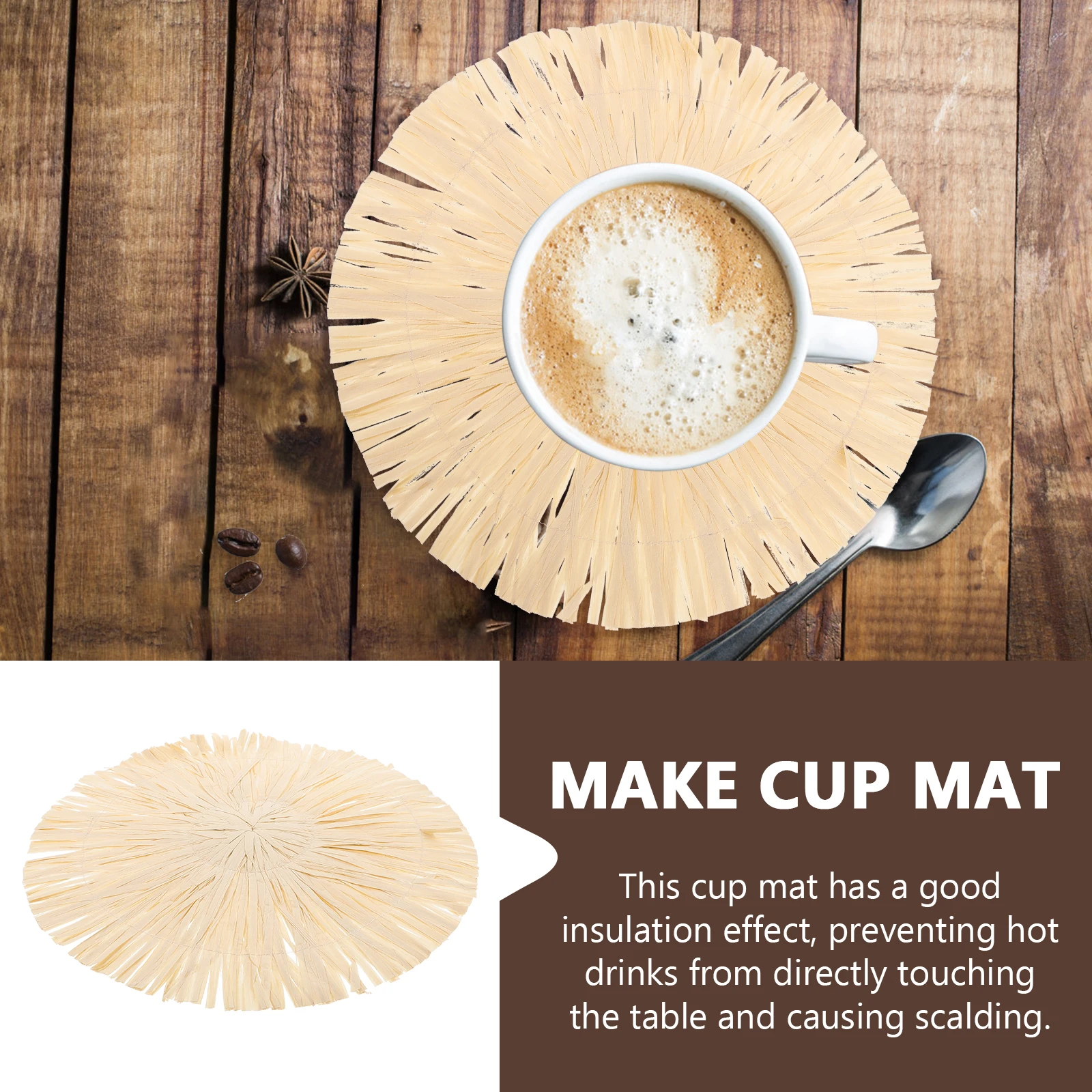 

8Pcs Cup Coasters Paper Drink Coasters Hawaiian Theme Dining Table Protective Heat Resistant Table Mats for Home Party