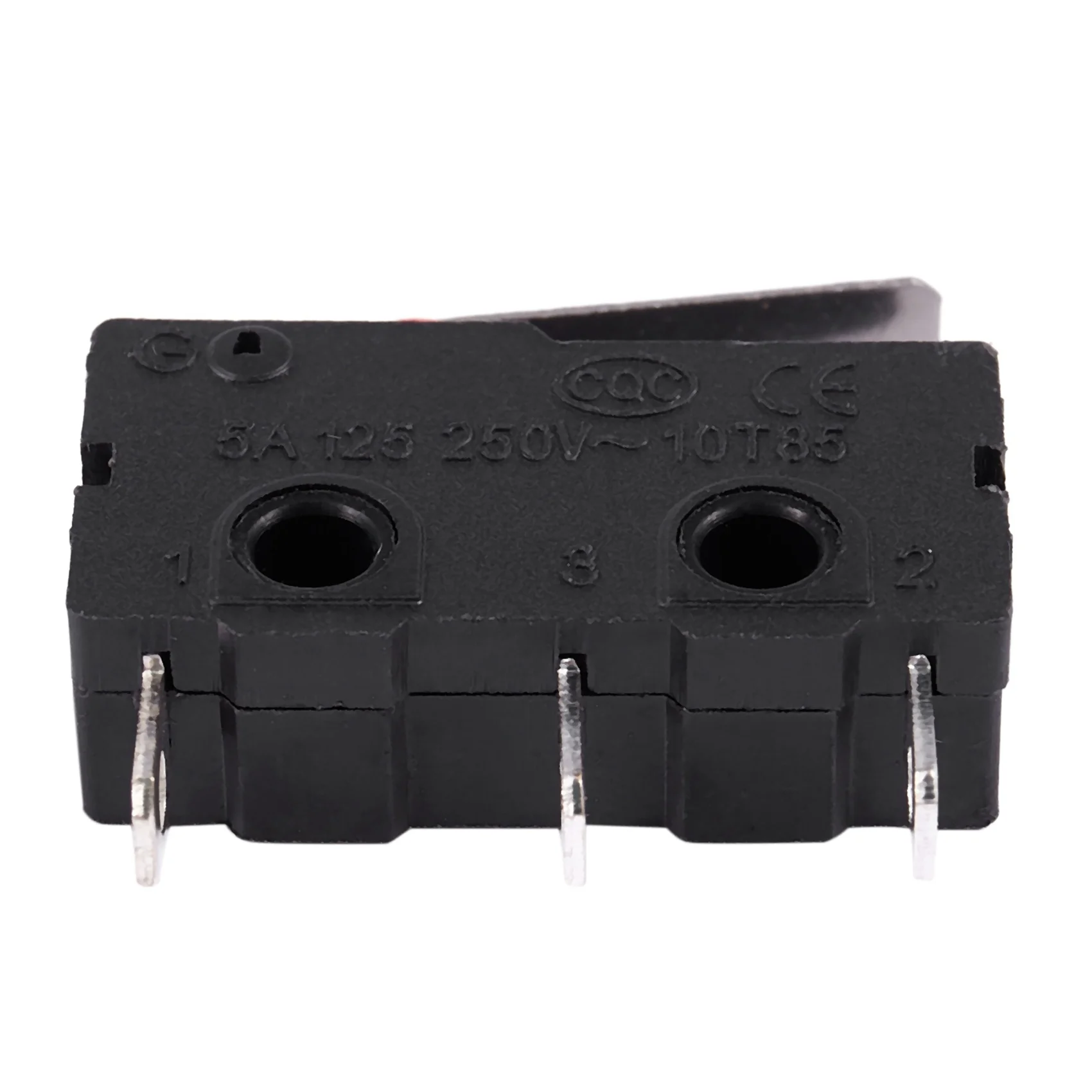 ZIZI 60 ชิ้น AC 125 โวลต์ 250 โวลต์ 5A SPDT 3 - Pin Momentary พลาสติก Micro - Limit Switch สีดํา + เงิน