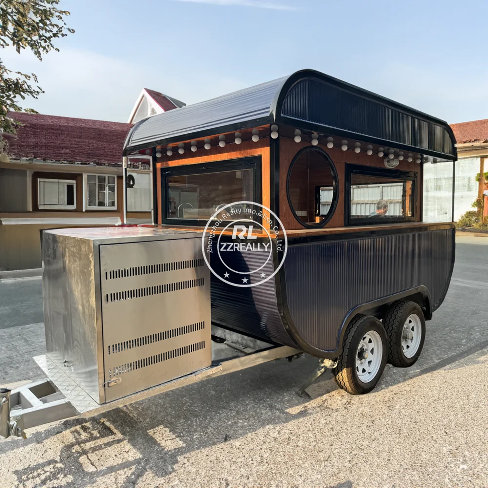 Mobile Food Trailers Coffee Food Truck With Baking Equipment Pizza Hamburger Cart Van Concession Food Truck