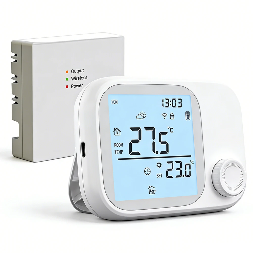 For Smart WiFi-Controlled Wall-Mounted Boiler Thermostat Supporting Weekly Programming and Anti-Freeze Protection