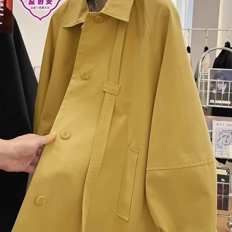 Female New Long Sleeves Trench Jacket Women Medium Long Styles Lined Outwear Spring Autumn Ladies Thin Style Windbreaker Coat