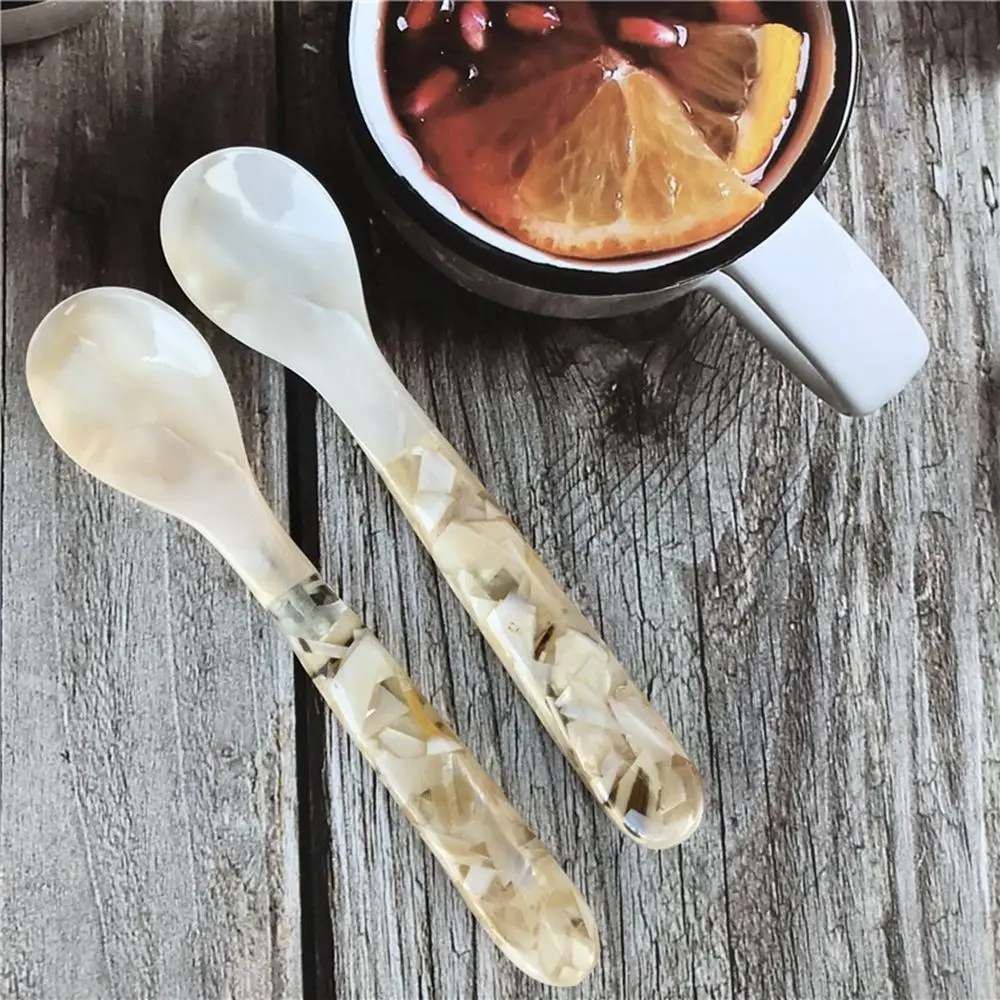 Seasoning Kitchen Tool Natural Conch Tableware Caviar Ice Cream Dessert Spoon Shell Spoon Fork Teaspoon