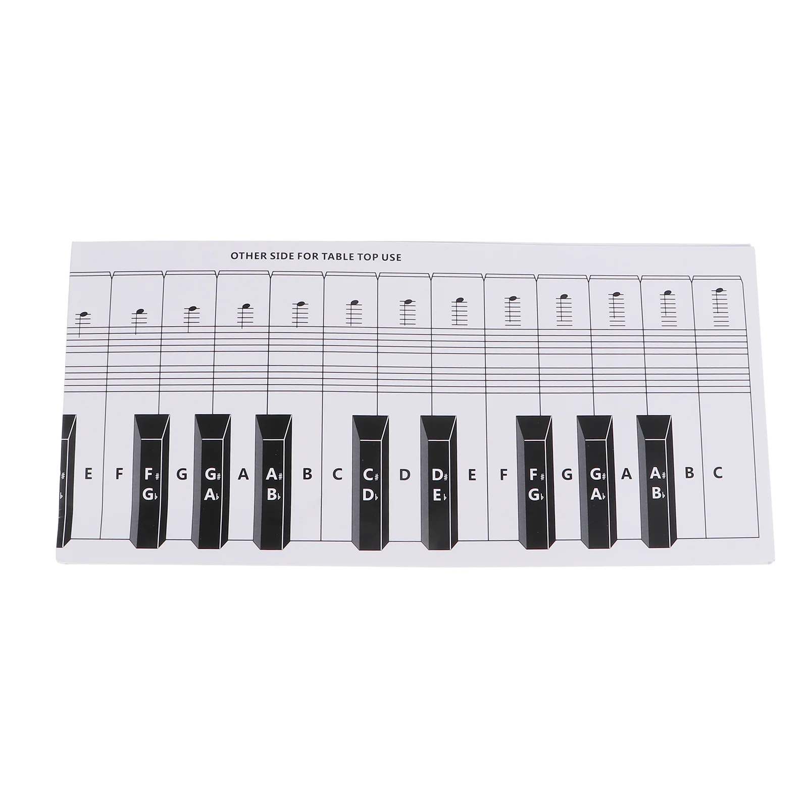 

88 Key Hand Roll Piano Practice Paper Chart For Student Teacher Waterproof Dustproof Anti-Ink Clear Transparent Background