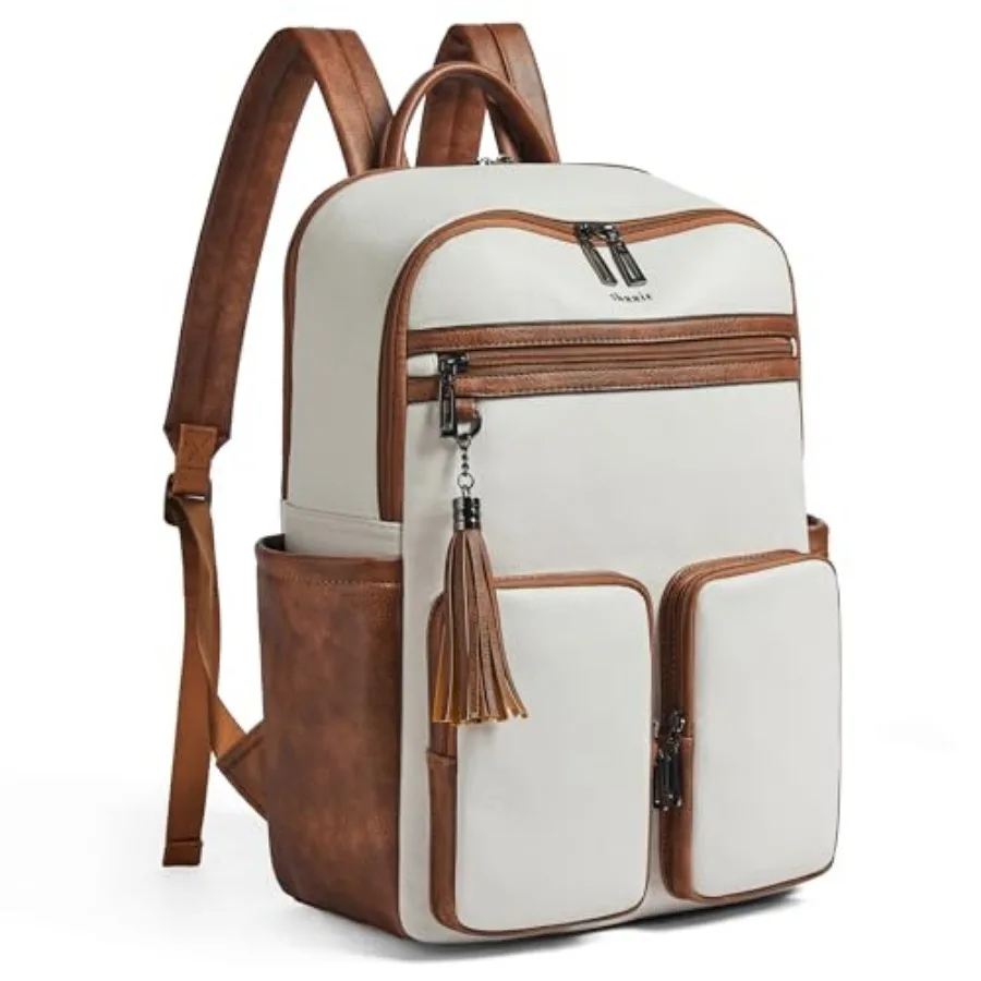 

Laptop Backpack for Women 16 Inch, Vegan Leather Travel Backpack Purse Work Business Computer Backpacks Teacher Nurse College L