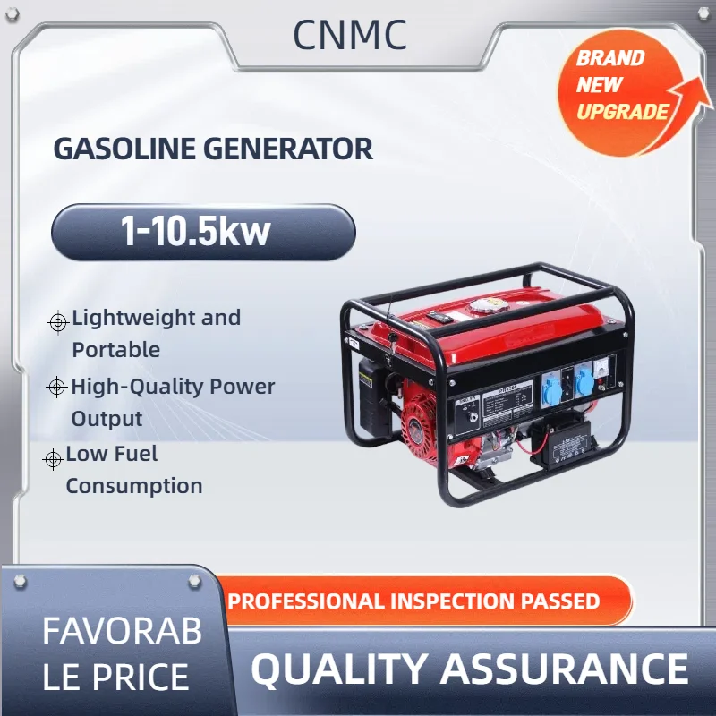 1000W Generator, Brush Excitation, 4-Stroke,Hand start 1 cylinder 220cc Air-Cooled, for Household Use