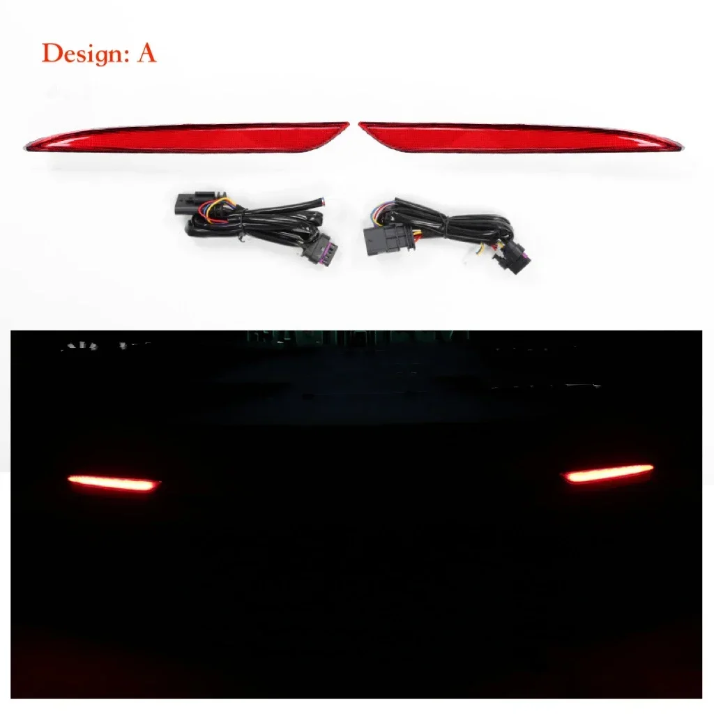 MRD Rear Reflector Lights Fit for Tesla Model Y Rear Bumper Lights LED Rear Reflector with Dragon Scales Design