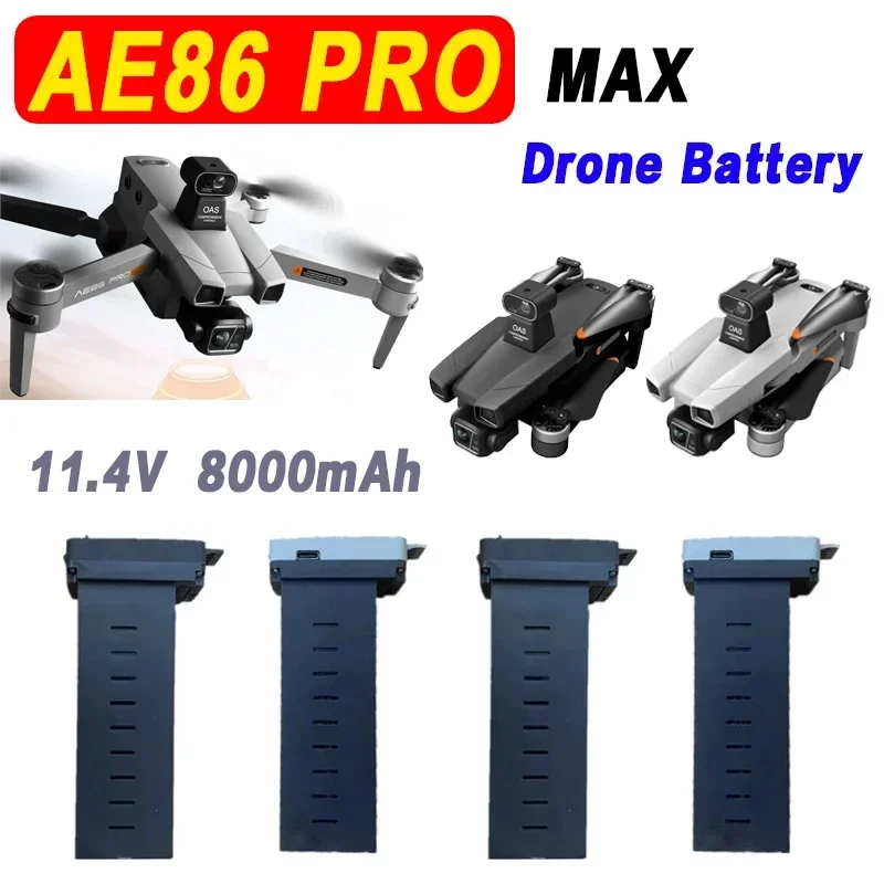 

AE86 PRO MAX 8K Drone Original Battery 11.4V 8000Mah For AE86 PRO MAX Plus Carbon Fiber Battery Spare Parts Accessory Battery