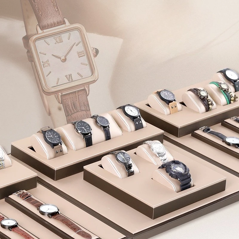 

Набор дисплеев для ювелирных изделий из искусственной кожи, поднос для свободного в сочетании, популярная подставка для наручных часов, поднос для хранения, набор органайзеров