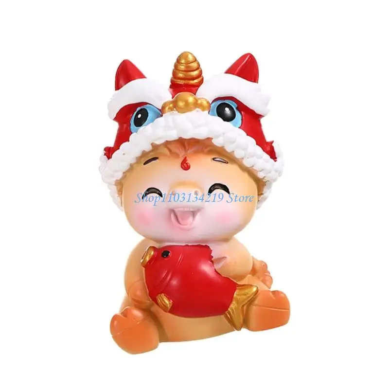 N5KC 2026 سنة من منحوتات الخيول تماثيل الراتنج القابلة للجمع زخرفة الطاولة #4