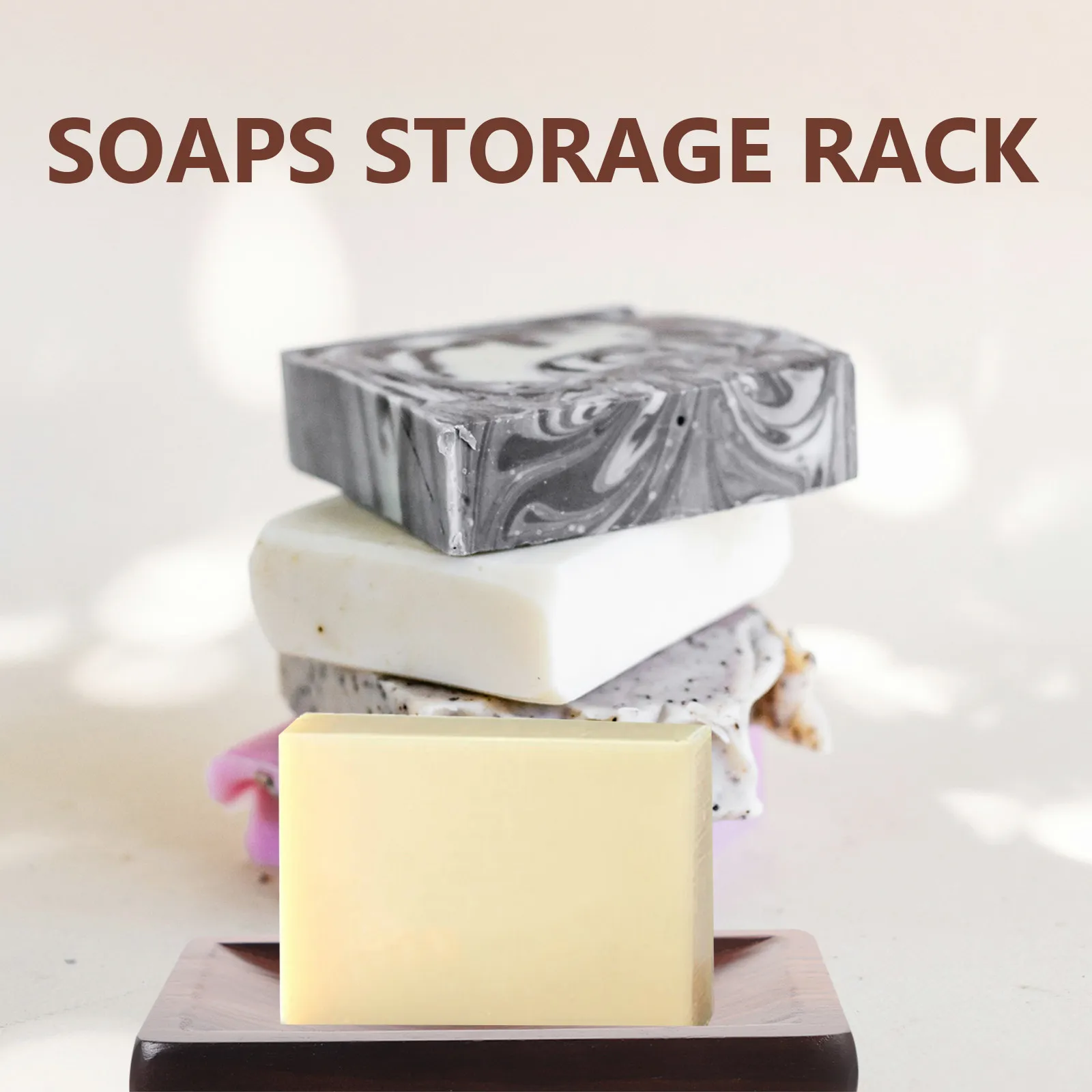 

Подставка для мыла из массива дерева для душа и ванной комнаты, натуральная отделка, органайзер для хранения мыла с дренажными отверстиями