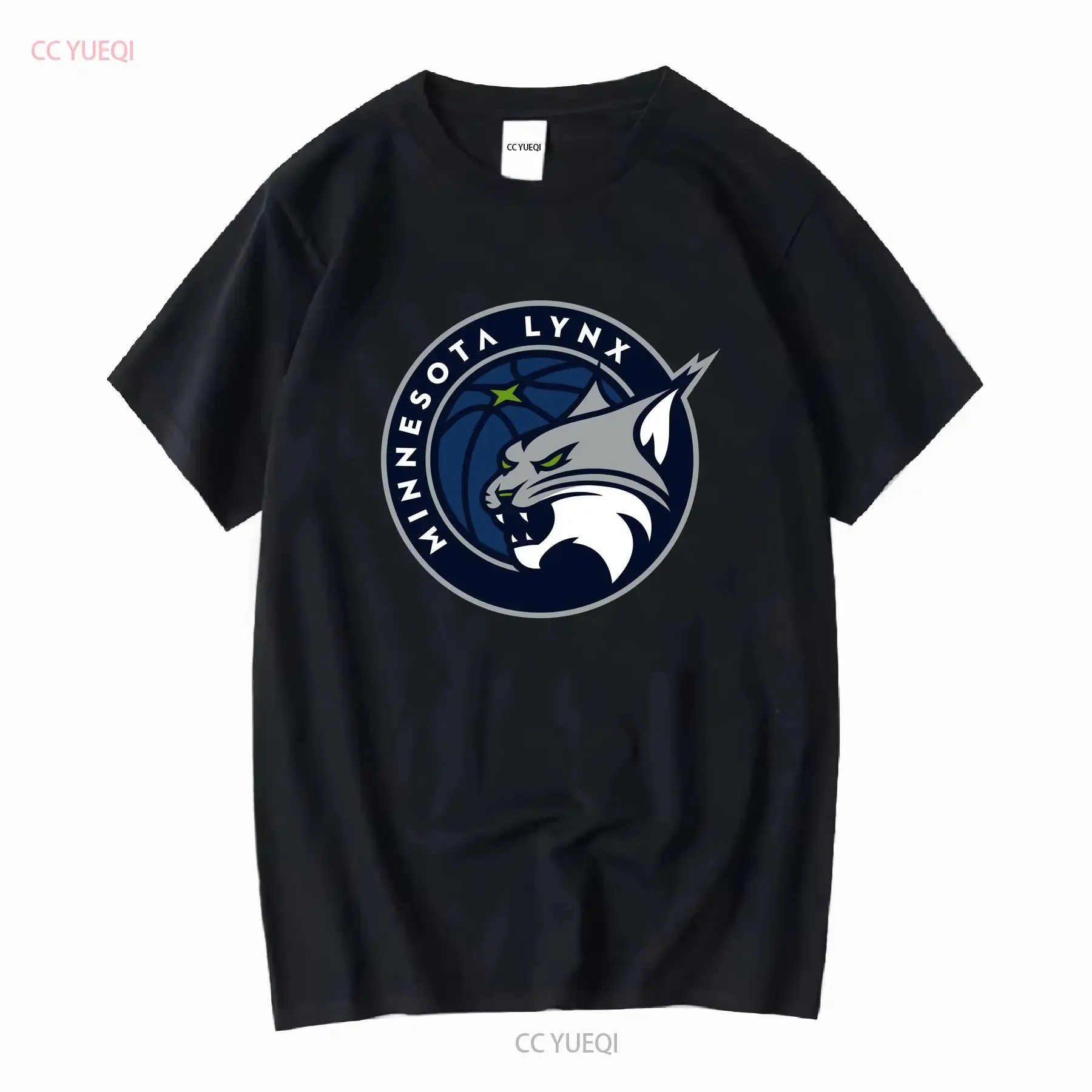 

WNBA Minnesota Lynx Men's Crew Neck T Shirt Size M long or short sleeves vintage Washed designer clothes Breathable graphic
