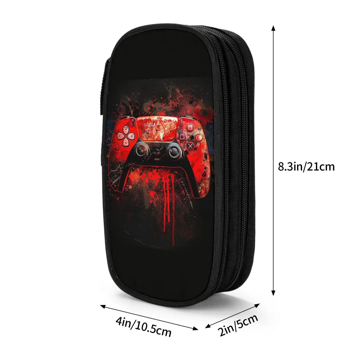 Neon Light Game Controller Gamepad Pencil Case for Boys Girls Gifts Pen Box Pencil Bag Stationery Supplies Pen Holder Bag