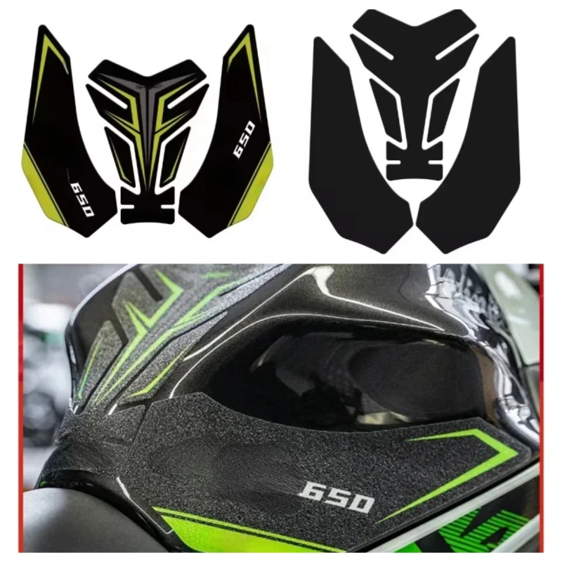 For z650 Z650 NINJA650 NINJA 650 ninja650 Motorcycle Tank Clear Pad Knee Grip Decals Transparent Leather Stickers