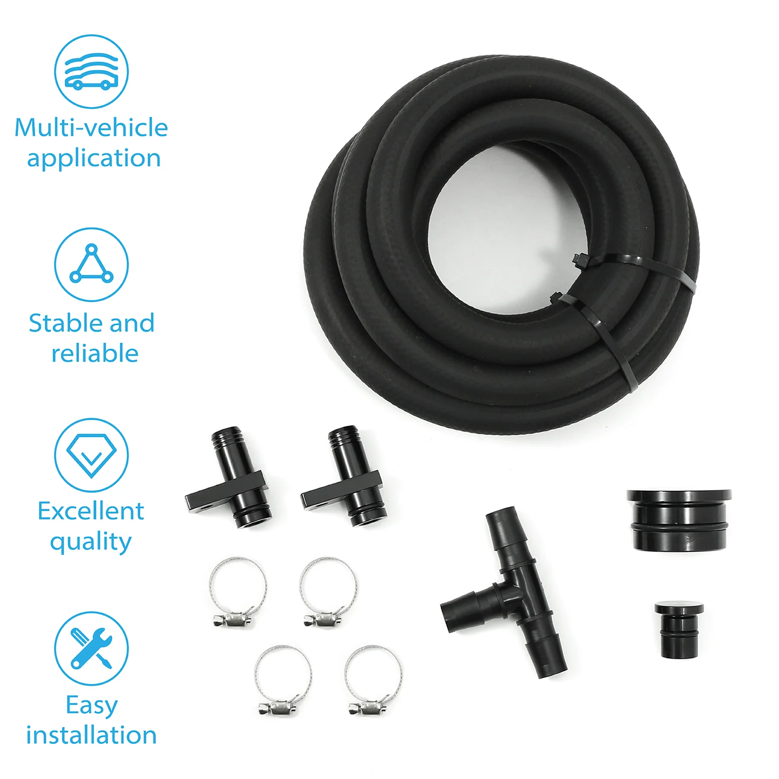 

PCV Reroute Kit with Resonator Plug for GM 6.6L 2004 2005 2006 2007 2008 2009 2010 Duramax Diesel LLY LBZ LMM Car Accessories
