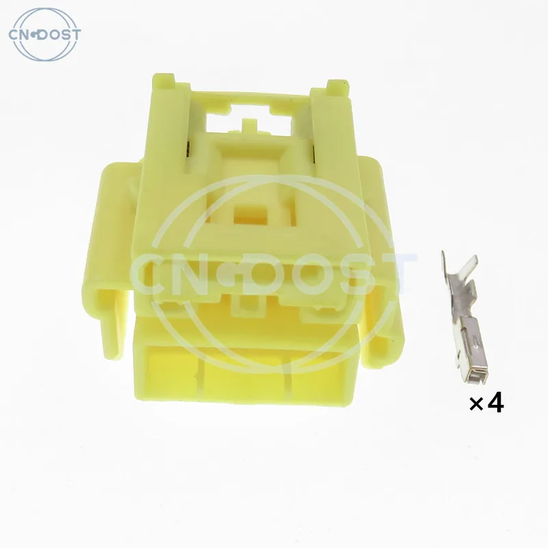 1 Set 4 Pin 1.2 Series 7283-6134-70 Yellow Automobile Unsealed Cable Plug AC Assembly Auto Accessories Car Modification Parts