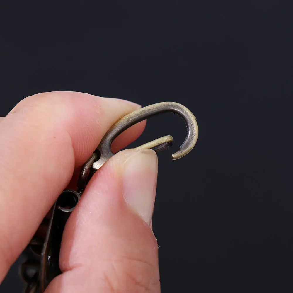 4Pcs High Quality Keyring Accessories Leather Bag Buckles Row Rivet Hook Metal Leather Craft Key Patchwork Holders