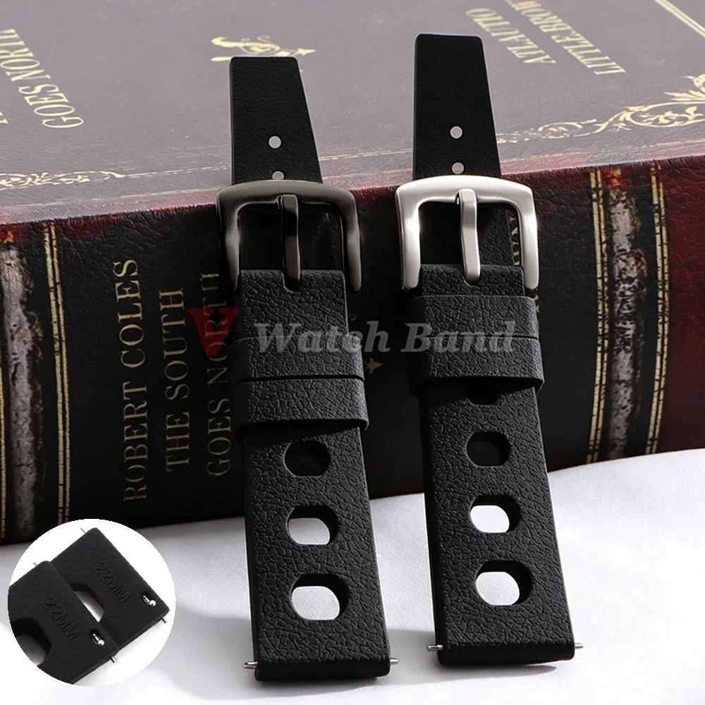New Design Strap 20 22mm Quick Release Watch Band Tropical Wristband Universal Watchbands Strap Soft Silicone Bracelet Men Women