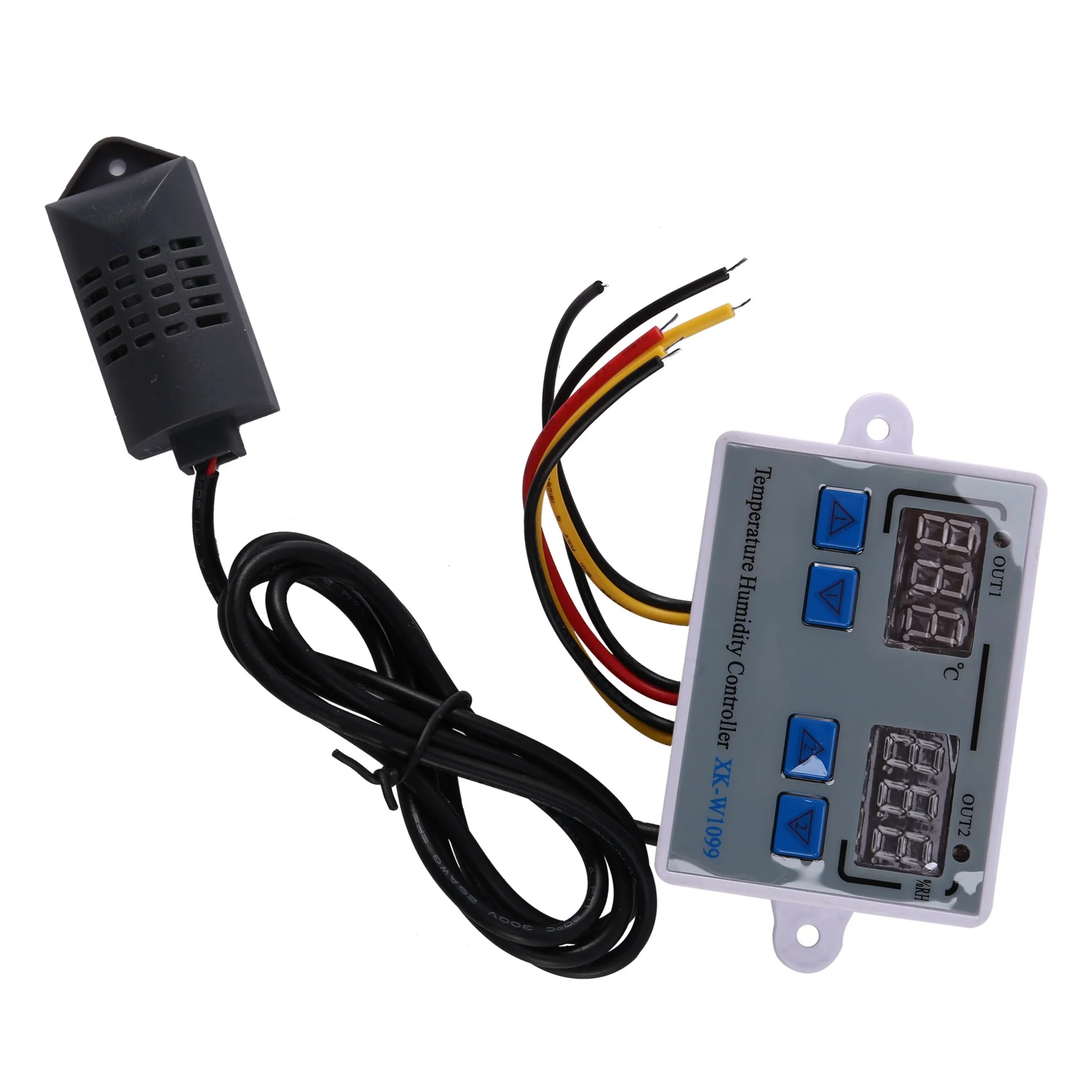 2X XK-W1099 Dual Digital Thermostat Humidistat Egg Incubator Temperature Humidity Controller Regulator 110V-220V