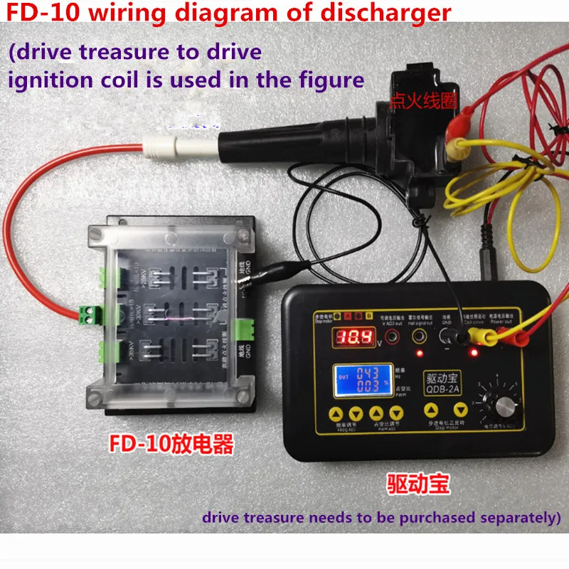 FD-10-bobina de encendido para automóvil, Detector de rendimiento, descargador, detección de fugas, probador de alto voltaje