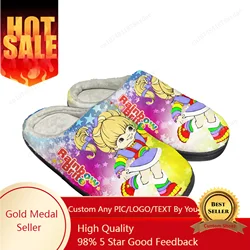 Brite Home Cotton Slippers Mens Womens Rainbow Plush Bedroom Casual Keep Warm Shoes Cute Anime Custom Thermal Indoor Slipper