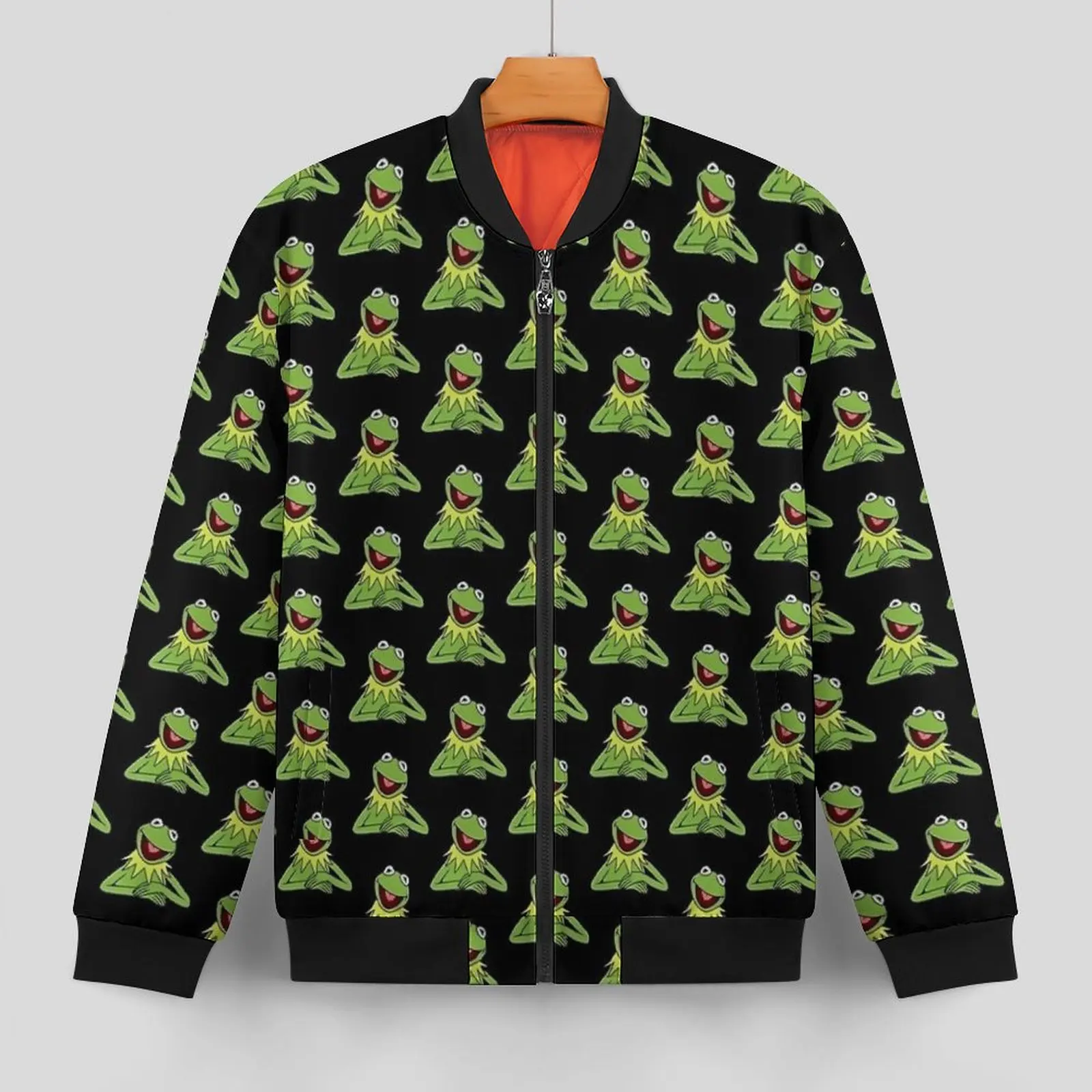 The Frogs Jackets Fun Animal Windproof Winter Coats Male Modern Casual Jacket Design Loose Oversized Windbreak Gift Idea