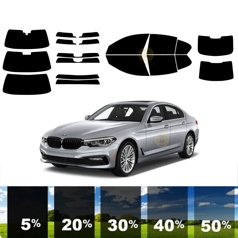 

precut Removable Window Tint Film For Car 100% UVR 5%-35%VLT Heat Insulation Carbon ﻿For BMW 5 SERIES 4 DR SEDAN 2017-2023