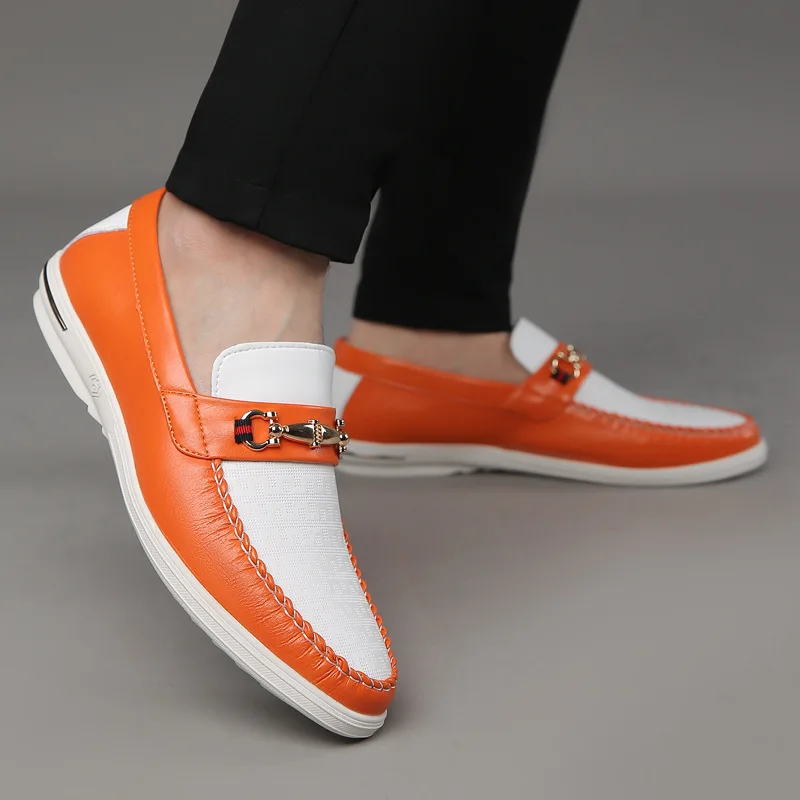 Mocassins masculinos nova primavera outono moda sapatos masculinos marca clássica de alta qualidade couro confortável unidade sapatos barco homem sapatos casuais